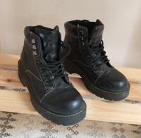 Black Boots - Faux Leather - Clearance