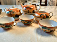 Vintage Hand Painted Porcelian Japanese Tea Set