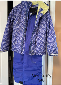 Columbia winter jacket and pants