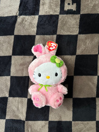 Sanrio hello kitty light pink green Easter bunny ty beanie baby 