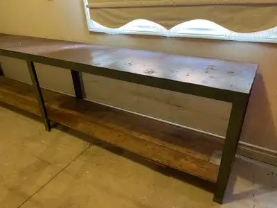 Metal Top Shelf With Wood Lower Shelf, View more