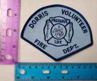 Dorris California volunteer fire department hook ladder patch