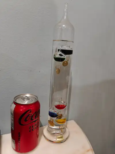 Authentic hand blown in Germany unlike the recent knockoffs. 13.5 inches tall. Five multicolour bubb...