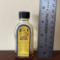 Vintage Rare Bottle 8 In 1 Cold Relief Cure For Pet Budgie Birds