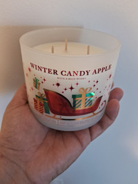 Bath and body candle winter candy apple
