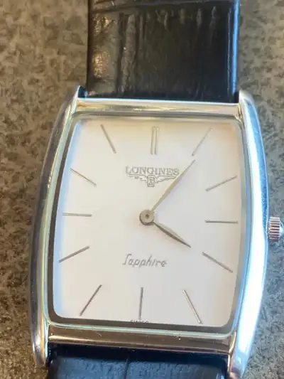 This Longines Sapphire Quartz Men's Watch like new, replaced brand new battery.