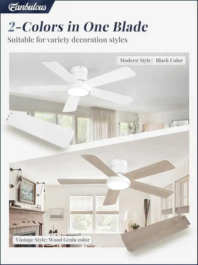 42 Inch Ceiling Fans with Lights and Remote in Indoor Lighting & Fans in Mississauga / Peel Region - Image 5