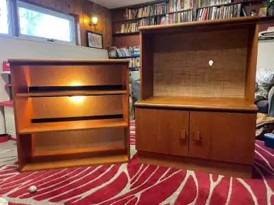 Teak Hutch with Back Lit Shelf , View more