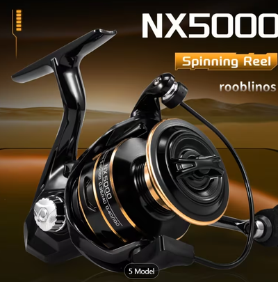 Brandnew - 4000 Rooblinos NX High-Performance Spinning Reel - Durable EVA Handle, High Gear Ratio &...