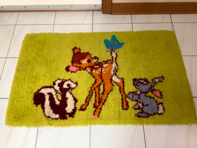 Hand made latch hooked rug of Bambi in Hobbies & Crafts in Chatham-Kent