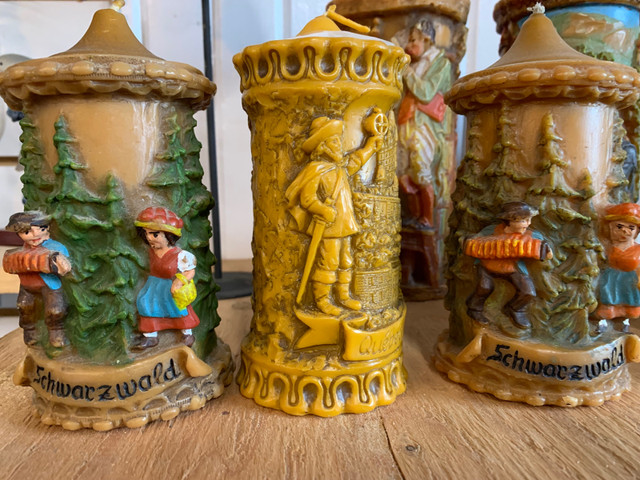 Vintage hand painted and carved Candles from  Germany in Arts & Collectibles in Gatineau - Image 3