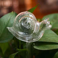 Hand Blown Glass Plant Watering Snail - Self Watering