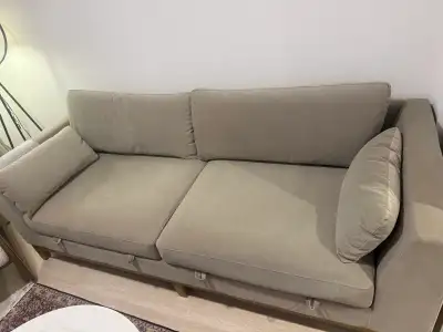 Modern Fabric Sofa with Hidden Storage – Excellent Condition, View more