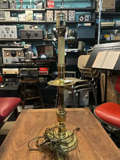 MCM Plated-Brass Lamp w/ Diffuser, View more