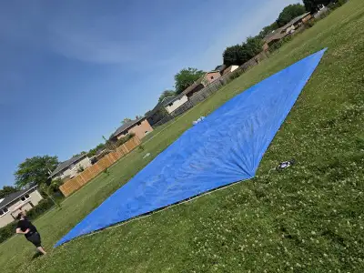 30' x 40' tarp, great for storage coverage, base for a winter ice rink etc. Used once as a material...