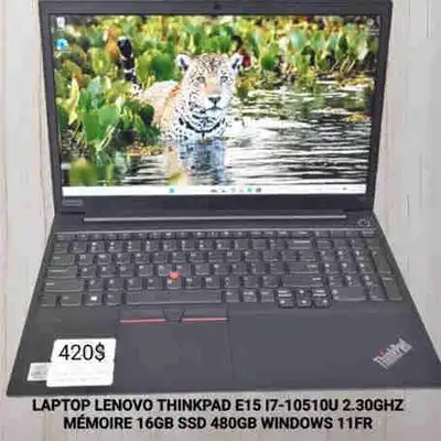 Lenovo ThinkPad E15 i7 16GB RAM 480GB SSD Win 11, View more