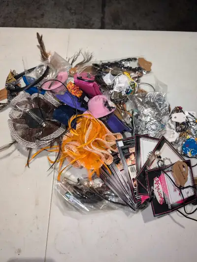 Random bag of costume jewellery and other , View more