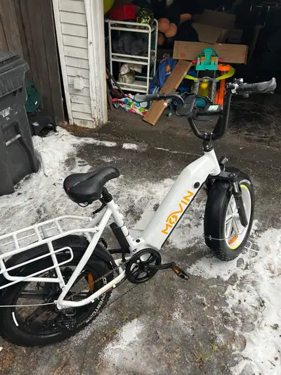 White Fat Tire Movin Electric Bike, View more