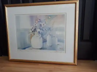 TABLEAU LITHOGRAPHIE DE JACQUES HÉBERT EA ÉDITION LIMITÉ ET SIGNÉ LARGEUR : 25 PO.1/2 HAUTEUR : 30 P...