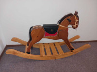 Heavy duty solid wood kids rocking horse excellent condition