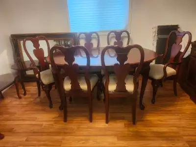 Dining Room Set - 6 Chairs, Table, Hutch, 2 inserts, View more