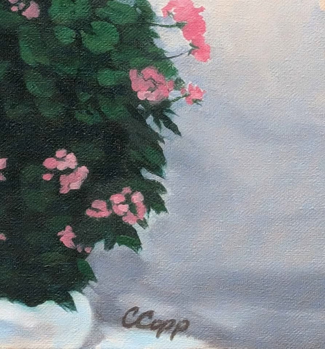 "Jewelry Store in Mykonos" Unframed 20x16 Painting, Signed CCopp in Arts & Collectibles in Ottawa - Image 2