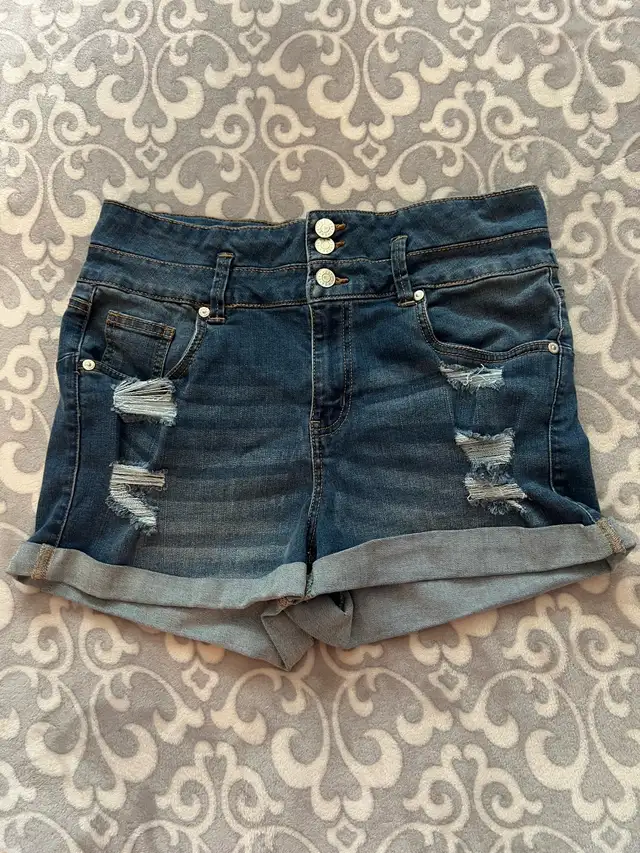Urban Planet Refuge Denim High Waisted Shorts