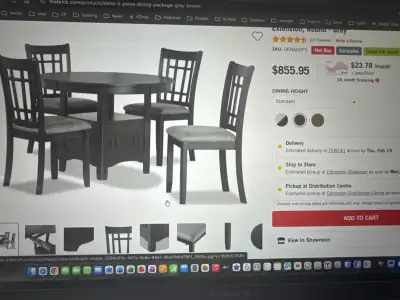 Kitchen Table with 4 chairs and table insert, View more