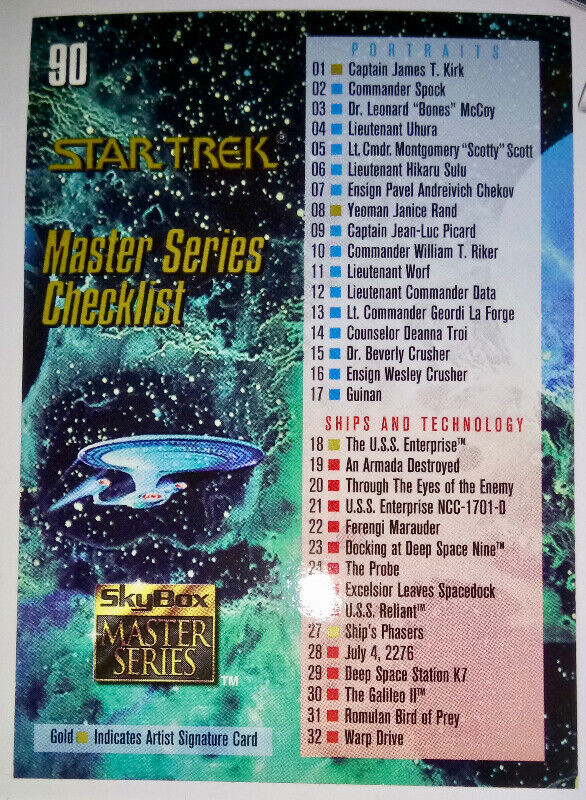 Star Trek Master Series 148 Singles & 3 Sealed Card Packs Skybox dans Art et objets de collection  à Ville de Montréal - Image 4