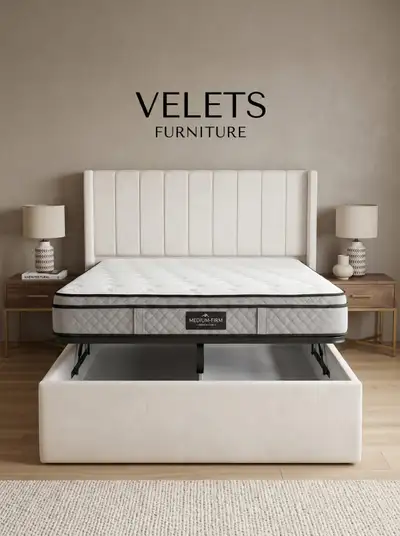 Queen Upholstered Storage Bed with Hydraulic Lift Up Storage Bed, View more