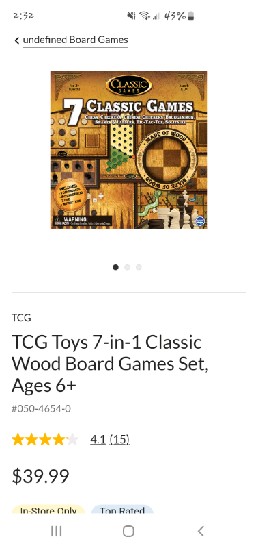 7 in 1 Classic Wood Board games in Toys & Games in Ottawa - Image 3