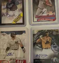 Various topps baseball signatures,