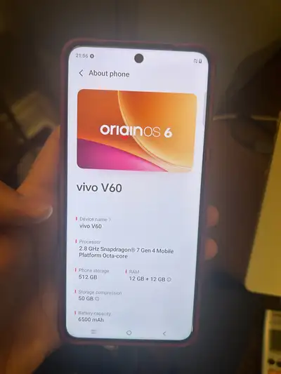 NEW Vivo V60 – 512GB / 24GB RAM (12GB + 12GB Extended), View more