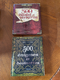 Deux livres 500 énigmes et devinettes