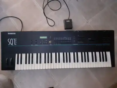 Ensoniq SQ1 Plus Workstation keyboard with foot pedal vintage made in 1991 , instruction book, good...