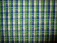 Fabric, check/plaid, blue/green/off-white