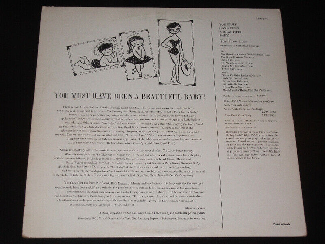 The Crew-Cuts - You must have been a beautiful Baby! 1960 LP dans CD, DVD et Blu-ray  à Ville de Montréal - Image 2