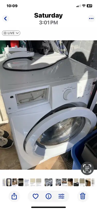 Working condition.I’m selling a used white Frigidaire washer. This machine has been a reliable workh...