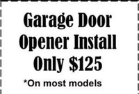 Garage door opener installation overhead door installation 