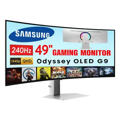 Samsung Odysey 49" OLED G9 QHD Curved Gaming Monitor S49CG932SN, View more