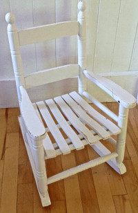 Vintage Collection Petite chaise berceuse, en bois pour enfant L