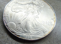 1996 US silver dollar AMERICAN EAGLE bullion coin FINE SILVER