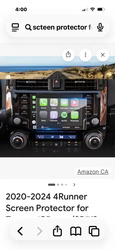 I have a brand new screen protector for Toyota 4 runner Fits 2020 up to 2023