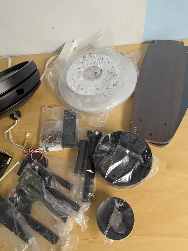 52" Black Outdoor Ceiling Fan with Light, Dimmable 3 Colors, 6 S in Indoor Lighting & Fans in Mississauga / Peel Region - Image 4