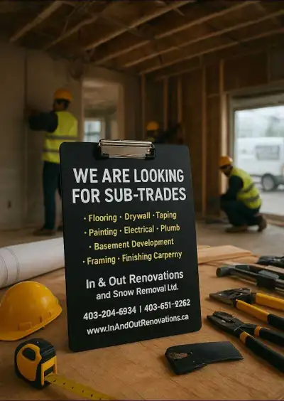 looking. for subtrades , View more