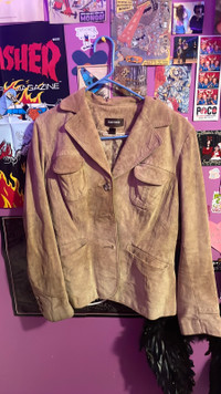 brown deer leather danier jacket