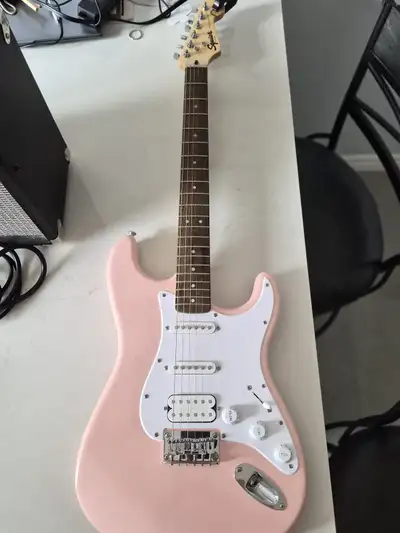 Squier Bullet Stratocaster HT HSS Electric Guitar - Shell Pink, View more