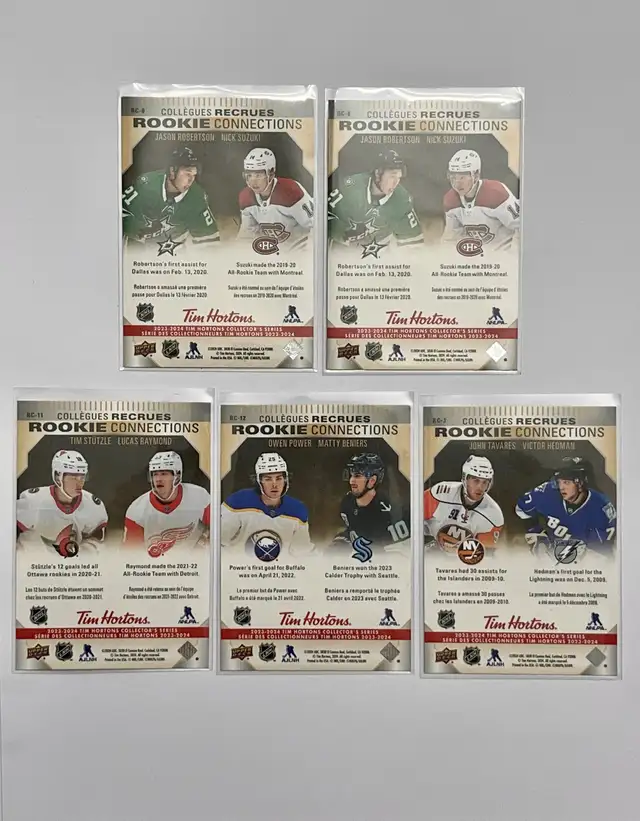 Tim Hortons NHL Cards 2023-2024 ROOKIE CONNECTIONS X5 NM-M in Arts & Collectibles in Hamilton - Image 3