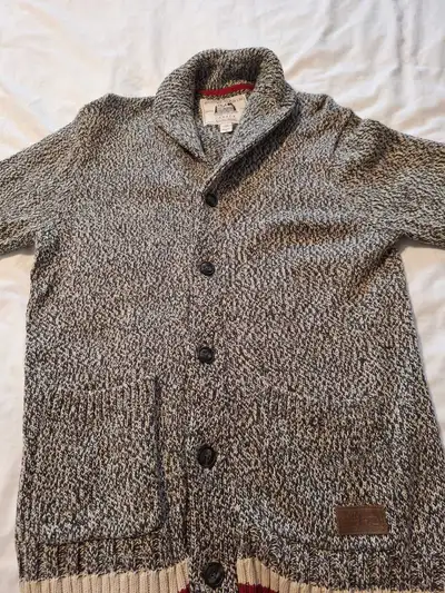 Roots Cabin shawl Cardigan sweater , men's large , View more