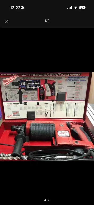 Milwaukee hammer/rotary drill, View more